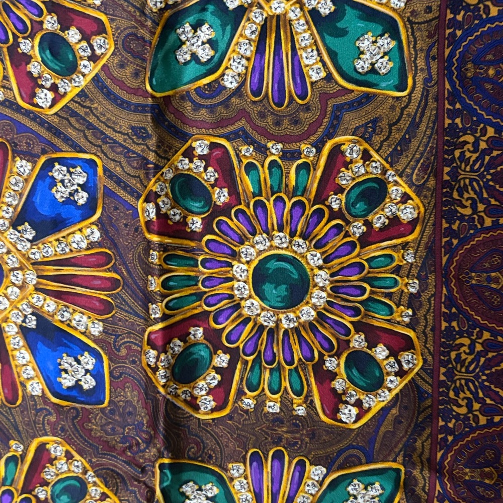 Chanel Silk Scarf Jewel Tone Design - Picture 4 of 10